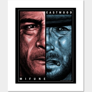 Mifune / Eastwood, Yojimbo, A fistful of dollars Posters and Art